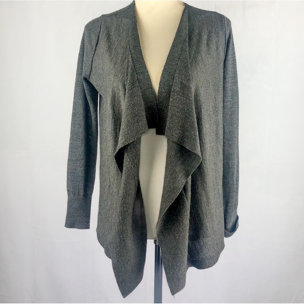 ANN TAYLOR LOFT (SP) Gray waterfall cardigan